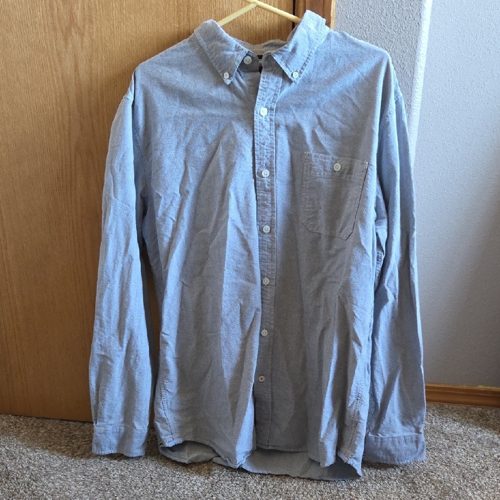 Men's Blue Button-Down Shirt